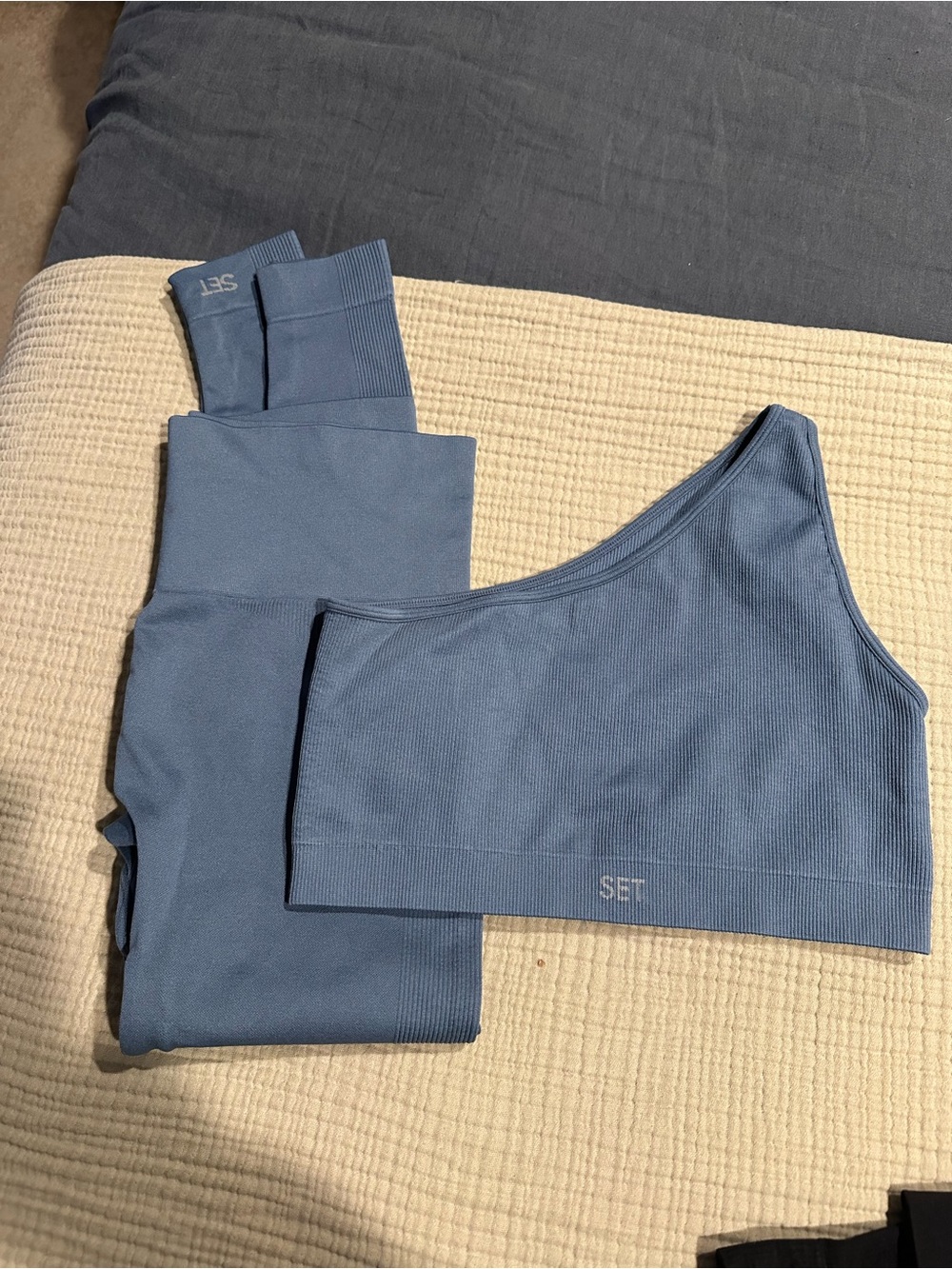 SET Active One-Shoulder top and high waisted leggings